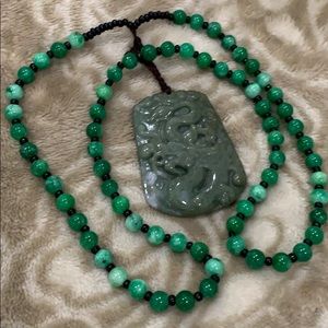 Jade pendant and chain